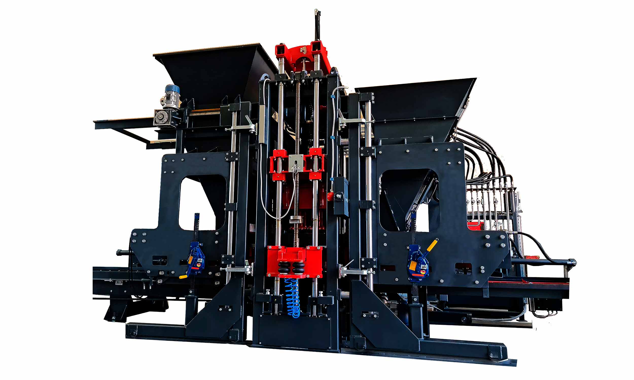 Máquina bloquera G400 para la elaboración de elementos prefabricados de concreto.