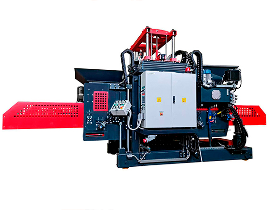 Máquina bloquera ponedora G12 para la elaboración de elementos prefabricados de concreto.