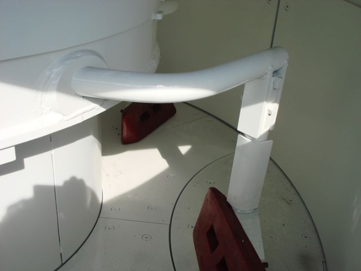 Mezcladora de concreto, palas con sistema de turbina.